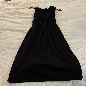 H&M black smocked dress